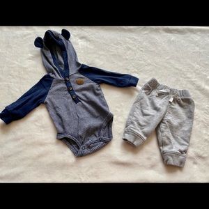 Carter’s Hooded Bodysuit & Jogger Pants Set